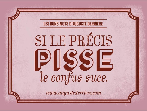 Humour d'auguste derriere